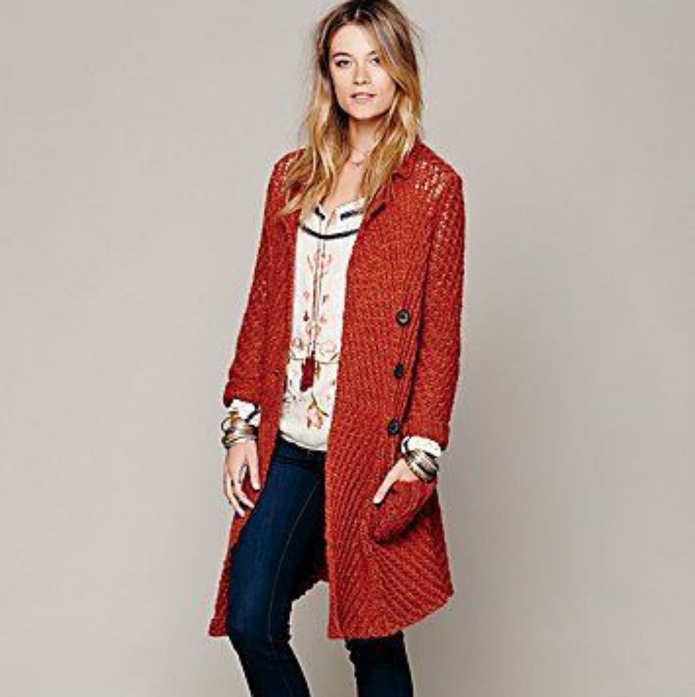 ISO:  Free People Buttermilk Buscuit Sweater Rust
